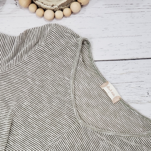 Alter'd State Green Striped Top - Picture 2 of 7